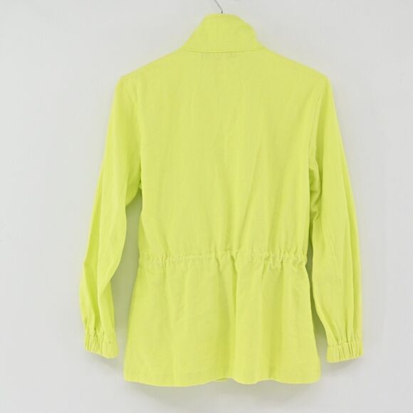 LONDON RAG Jacket‎ Womens Size M Chartreuse 100% Cotton Twill Collection Utility - Picture 5 of 13